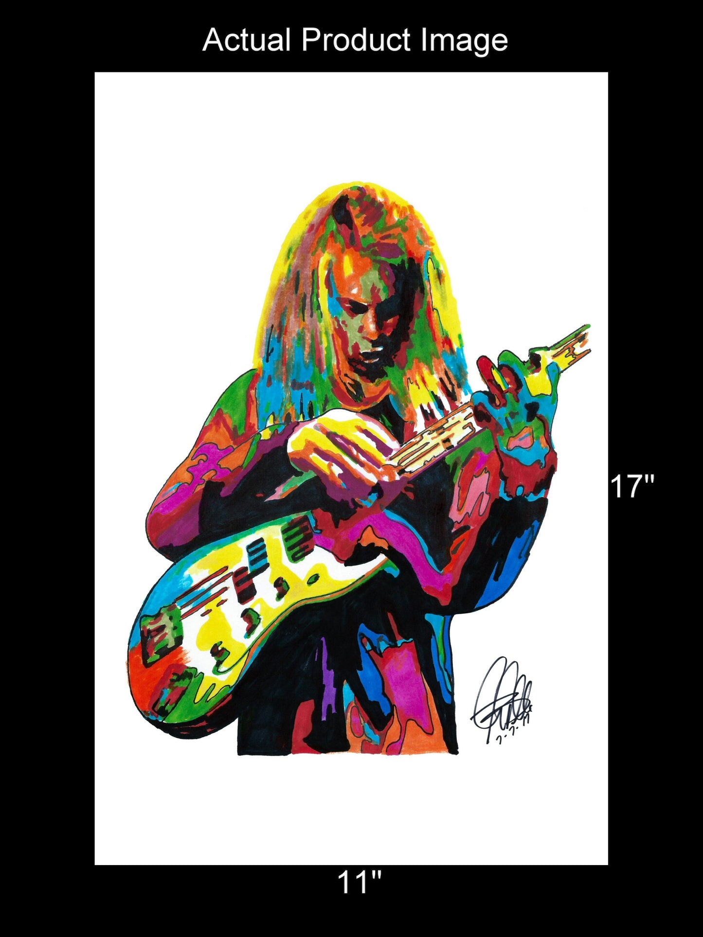 Billy Sheehan Bass Rock Music Poster Print Wall Art 11x17