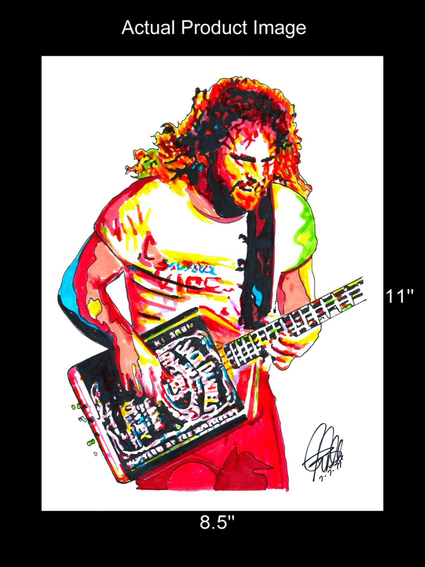 Michael Anthony Van Halen Bass Rock Music Art Poster Print 8.5x11