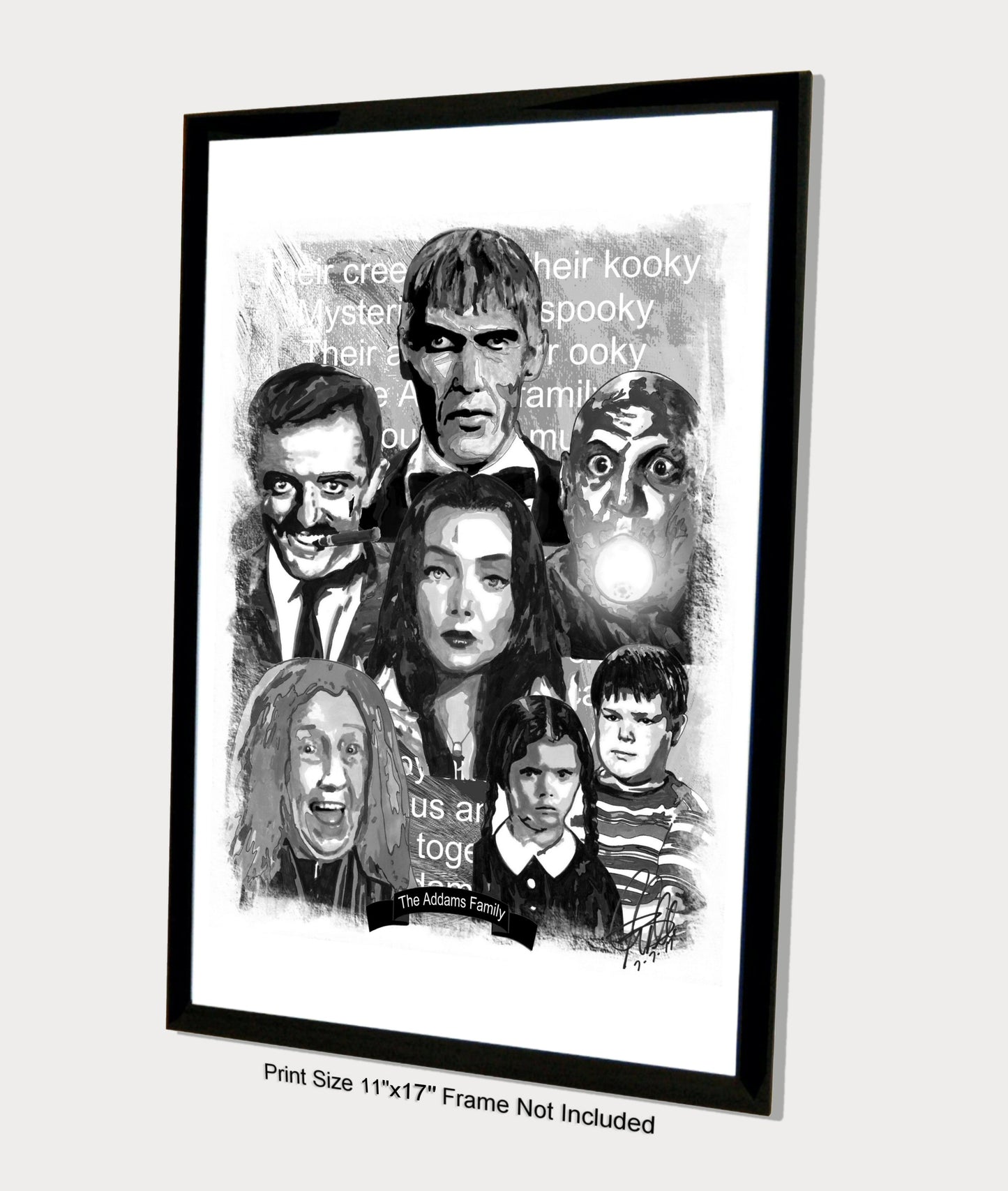 The Addams Family 1964 TV Series Sitcom Poster Print Wall Art 11x17