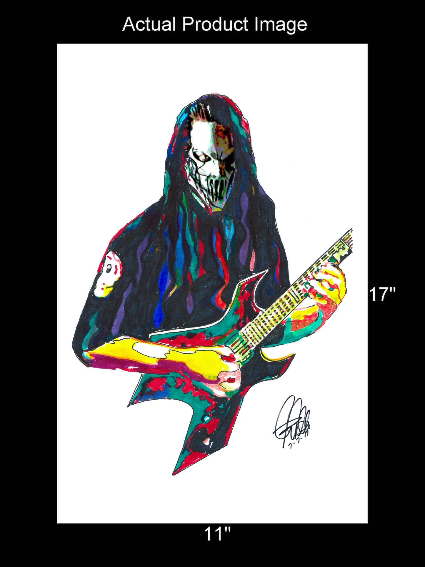 Mick Thomson Slipknot Guitar Heavy Metal Music Poster Print Wall Art 11x17