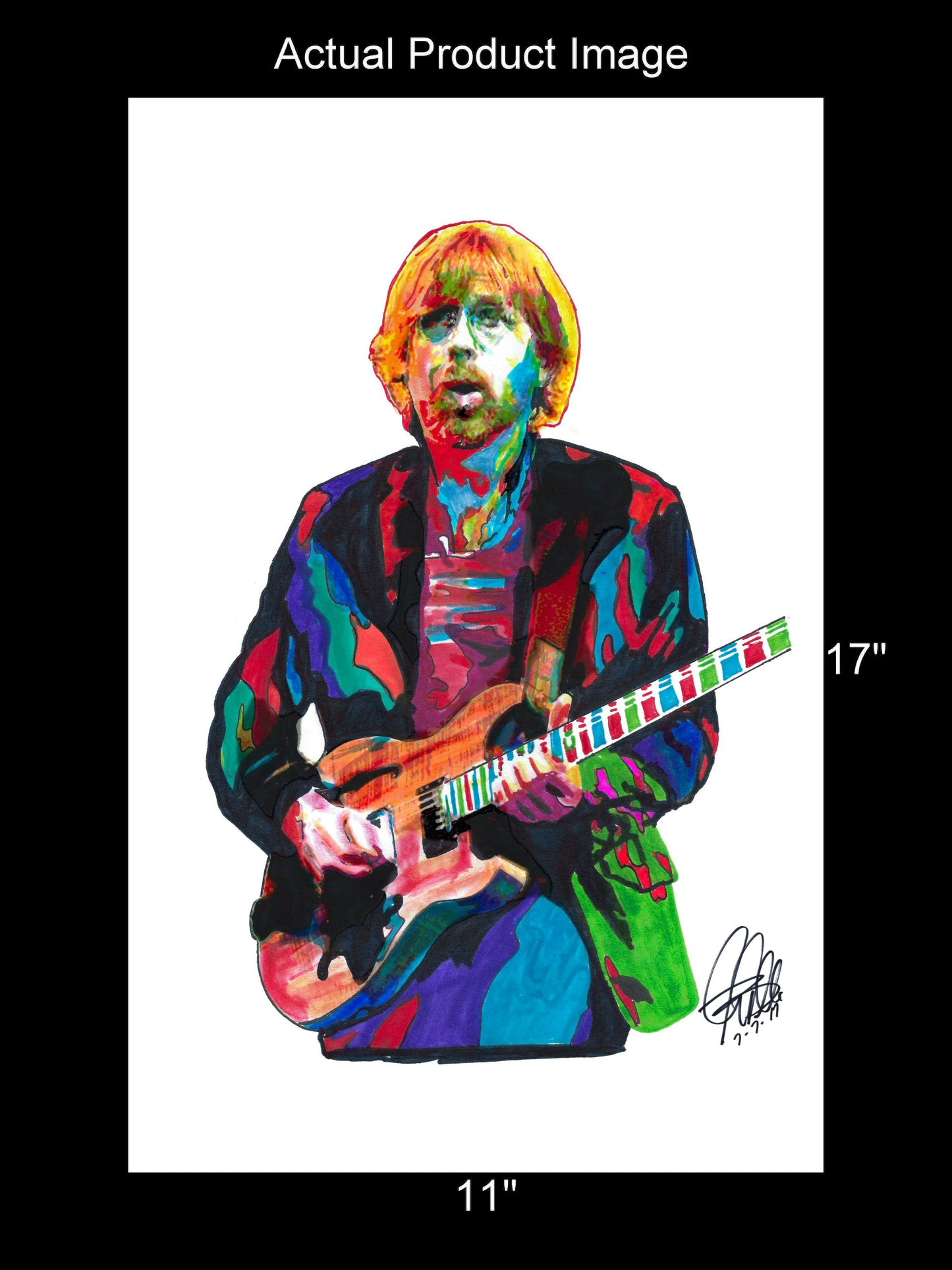 Trey Anastasio Phish Guitar Rock Blues Music Poster Print Wall Art 11x17