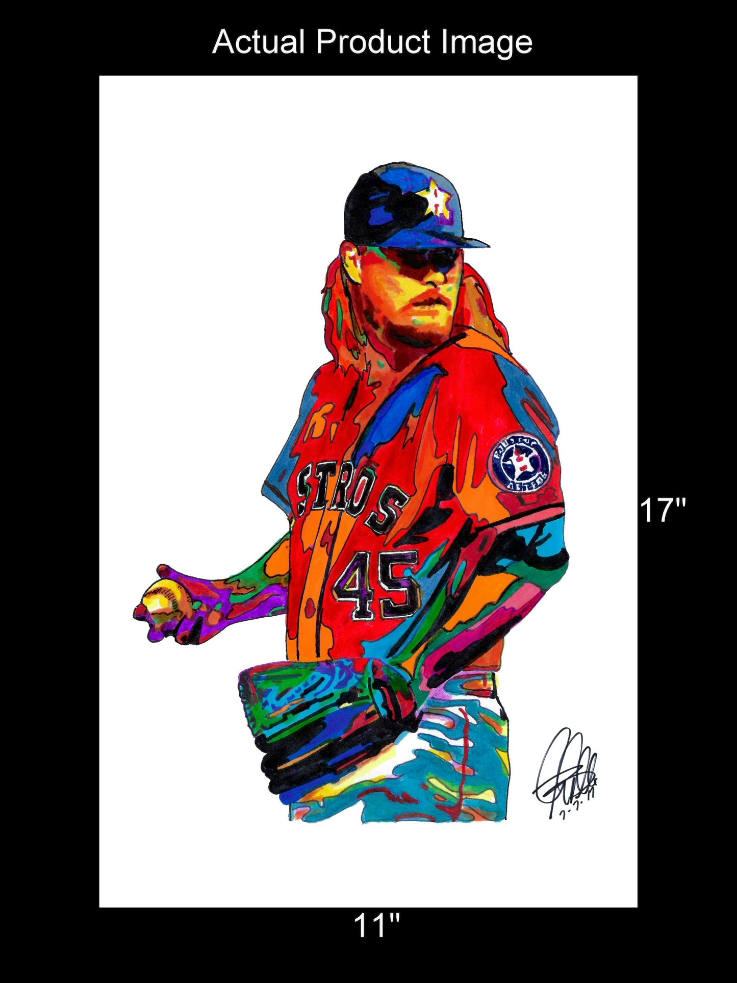 Ryne Stanek Houston Astros Pitcher Baseball Sports Print Poster Wall Art 11x17