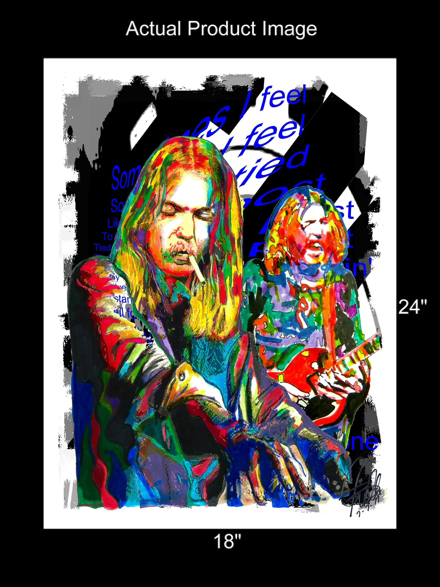 Gregg & Duane Allman Southern Rock Music Poster Print Wall Art 18x24