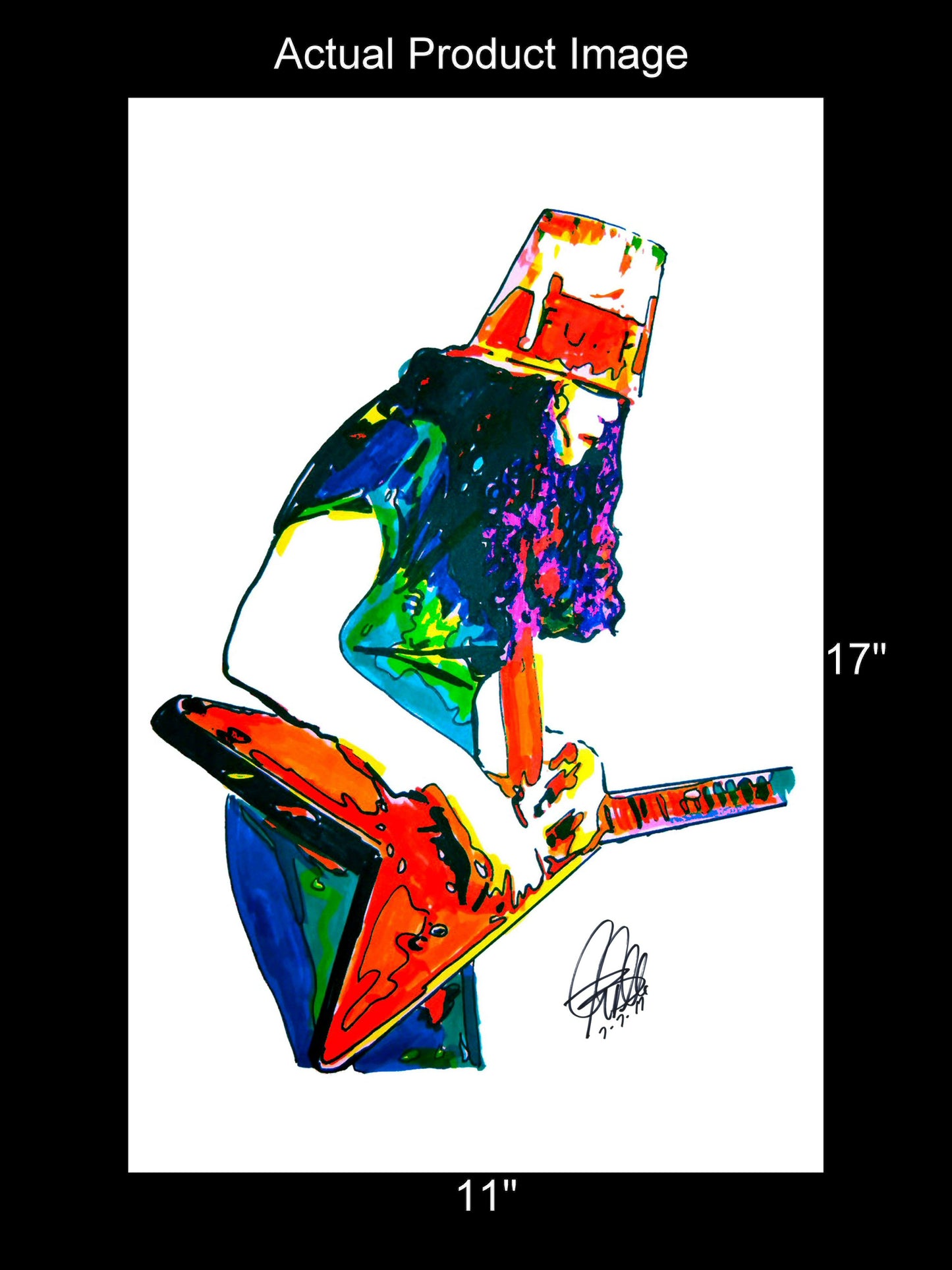 Buckethead Guitar Metal Rock Music Poster Print Wall Art 11x17