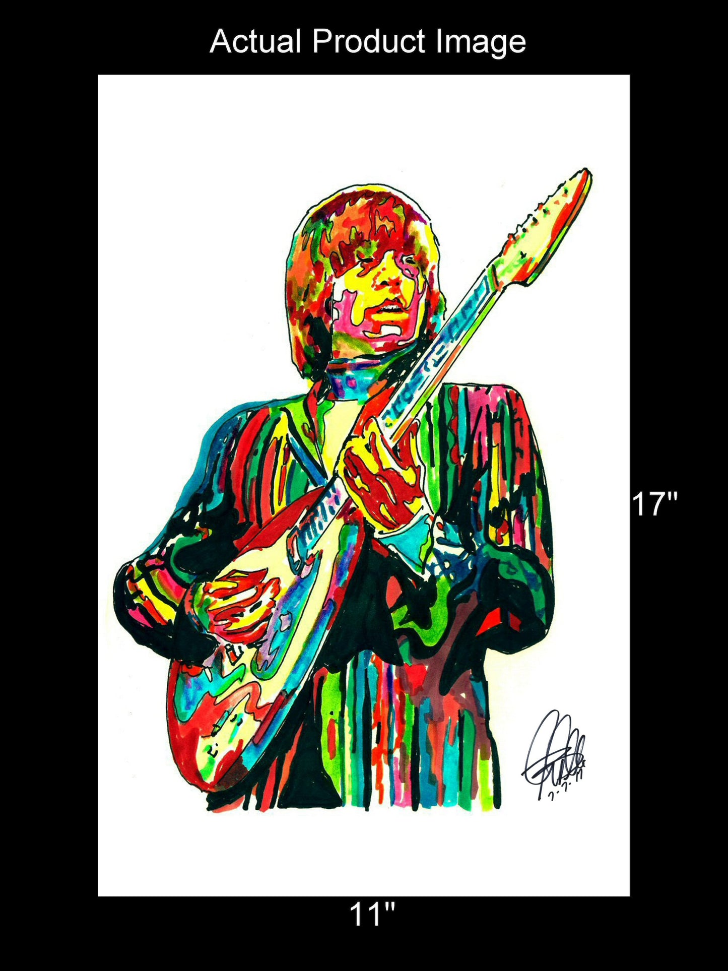 Brian Jones Guitar Hard Rock Music Poster Print Wall Art 11x17