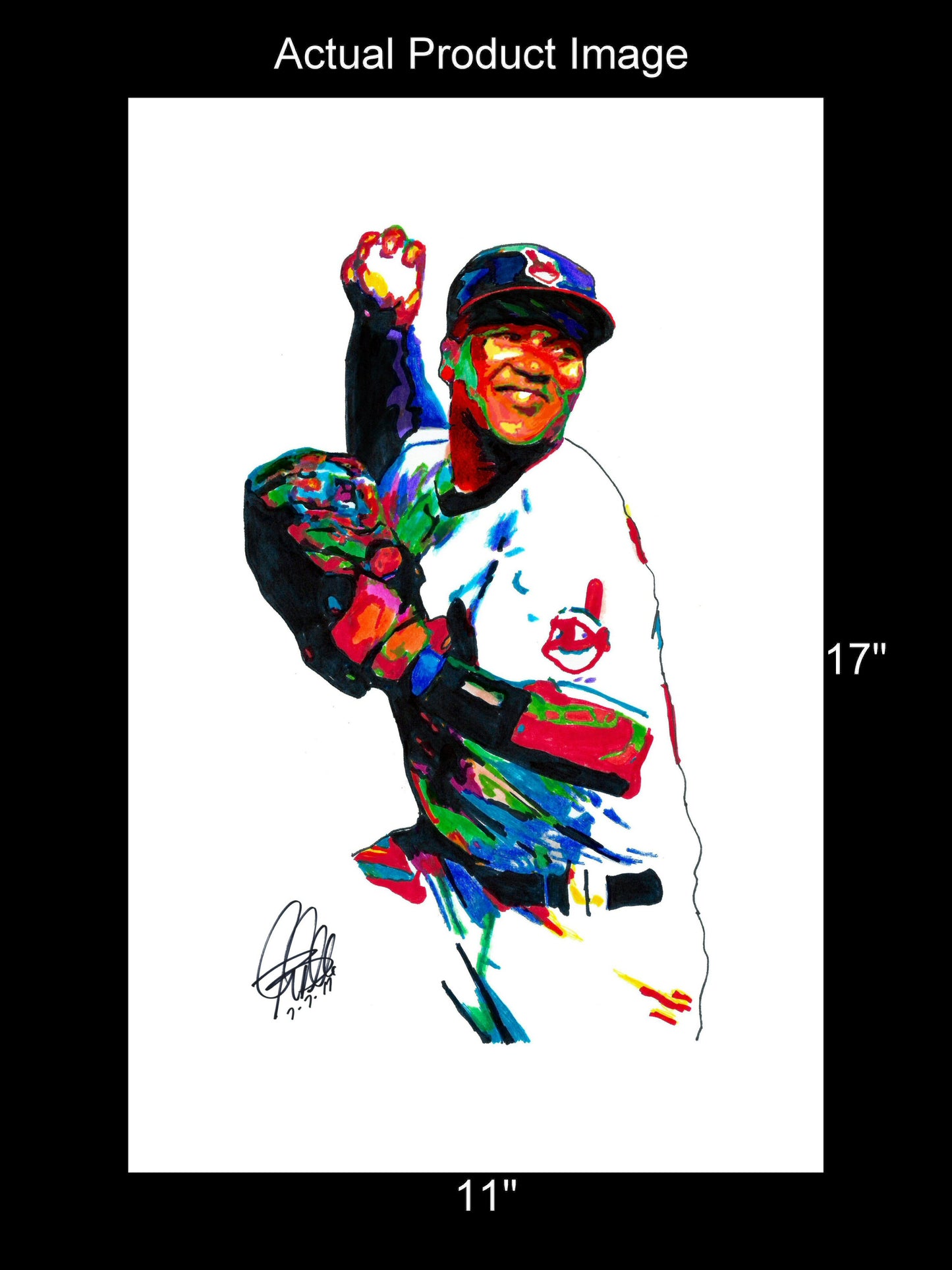 Jose Ramirez Cleveland Indians Baseball Poster Print Wall Art 11x17