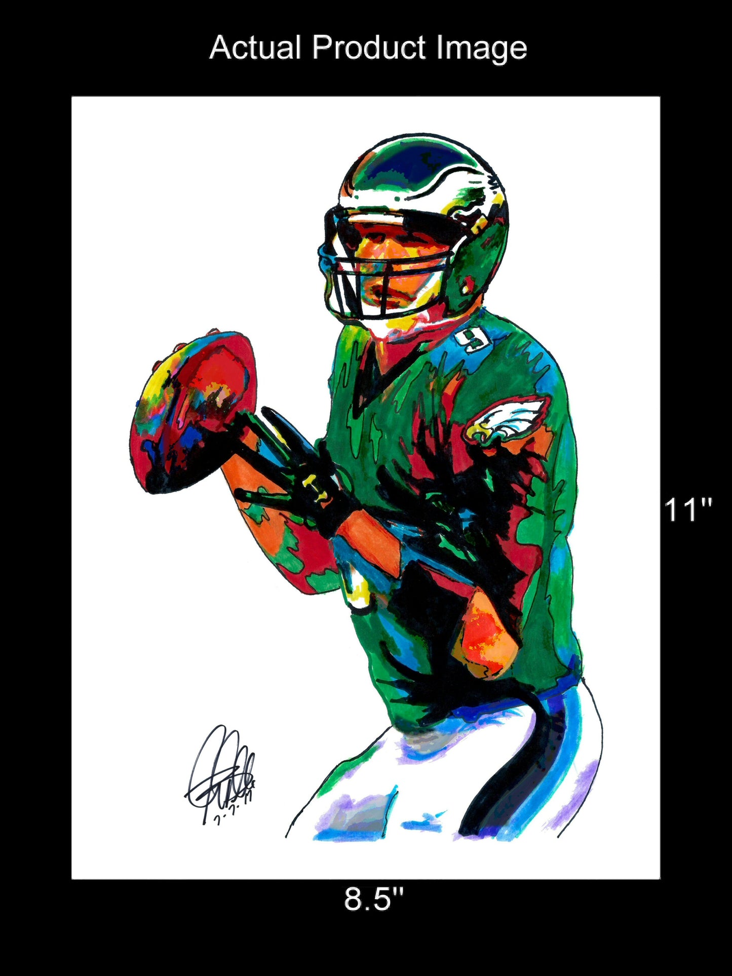 Nick Foles Philadelphia Eagles Football Poster Sports Print Wall Art 8.5x11