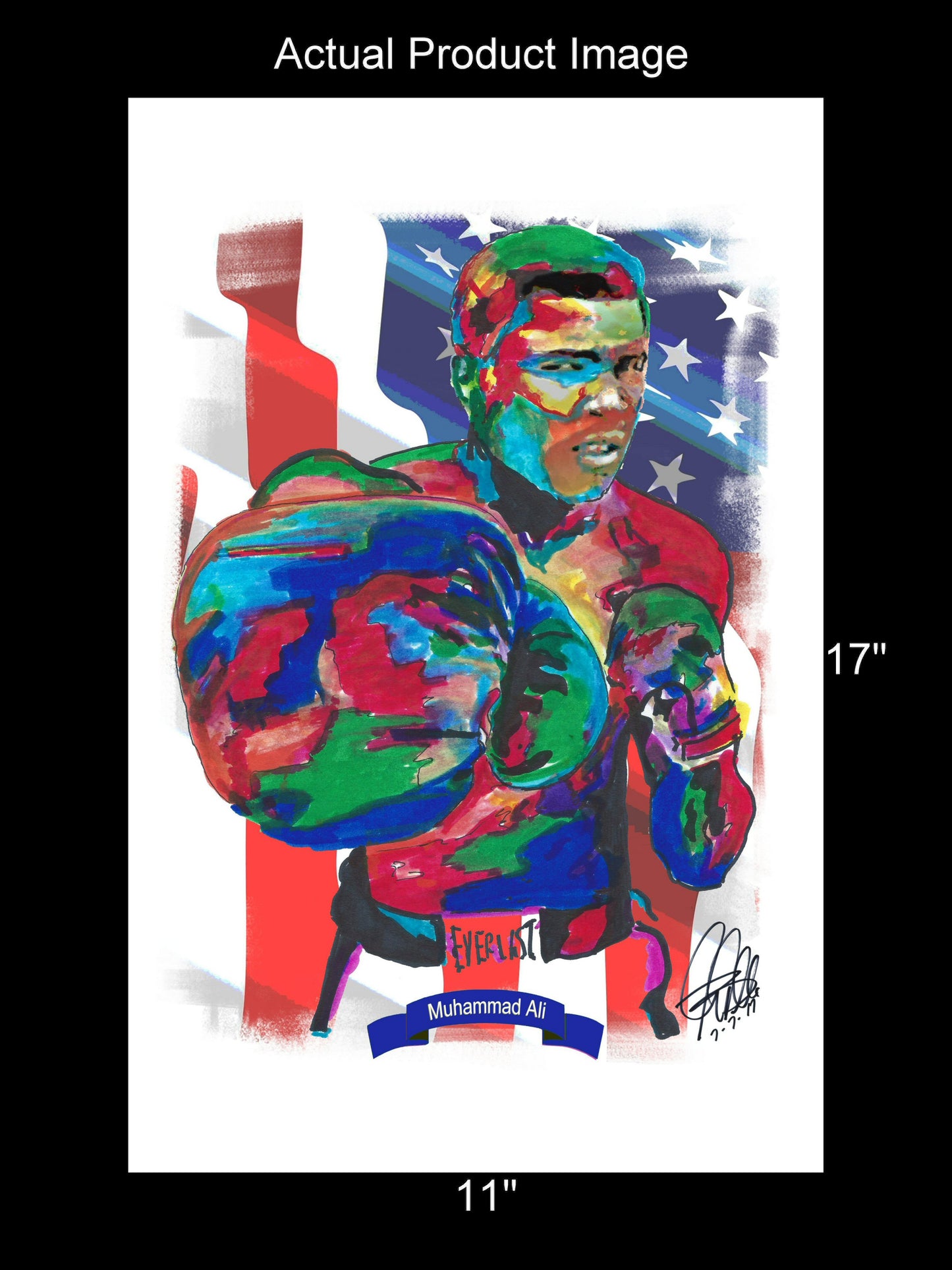 Muhammad Ali Heavyweight Champion Boxing Poster Print Wall Art 11x17