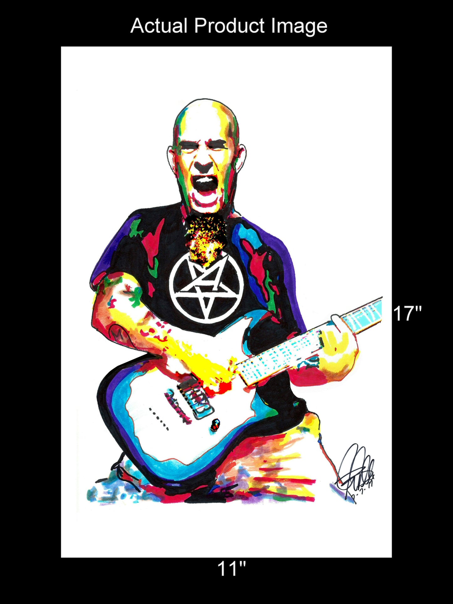 Scott Ian Anthrax Guitar Thrash Metal Music Print Poster Wall 11x17