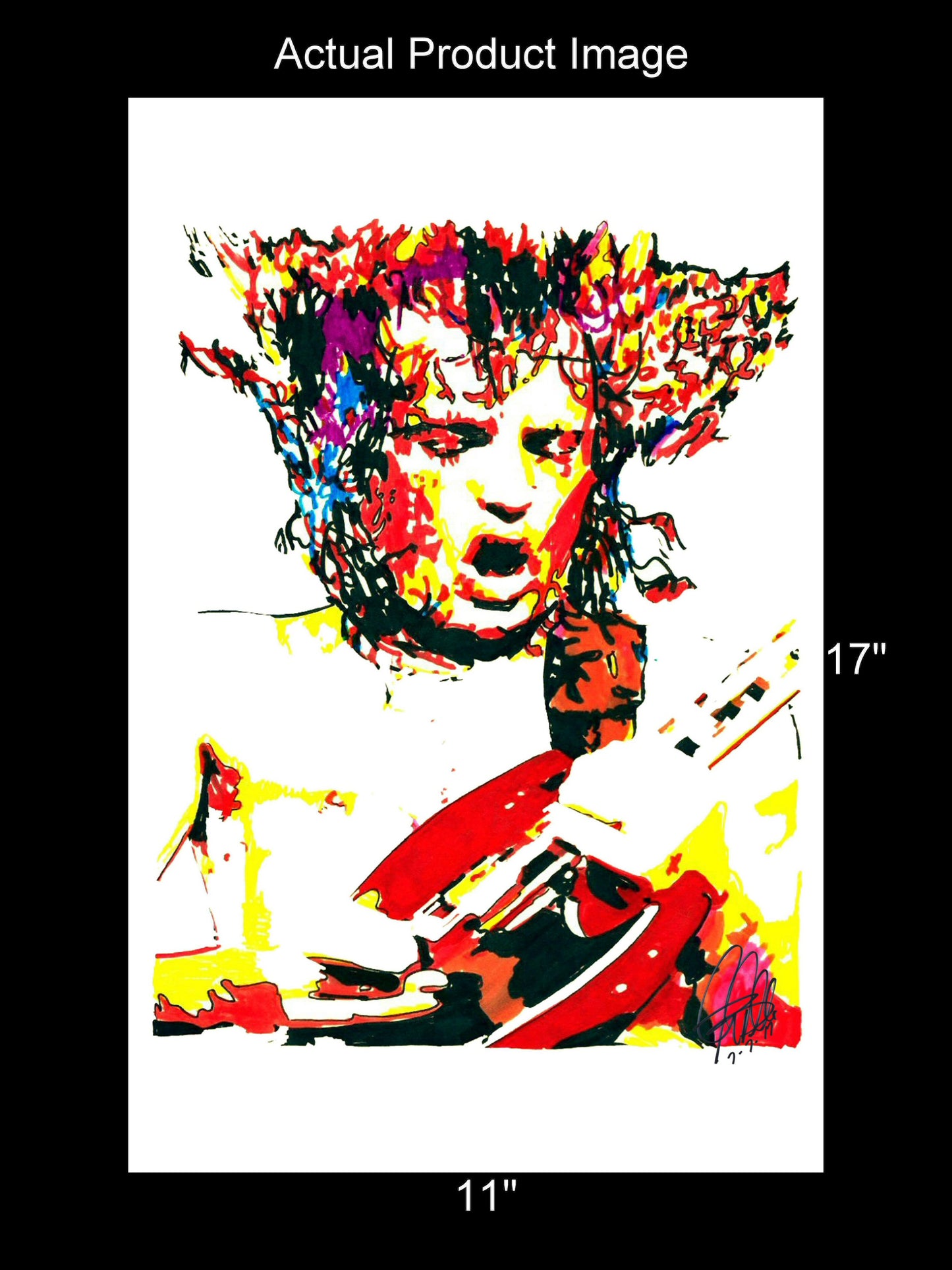 Angus Young ACDC Guitar Rock Music Poster Print Wall Art 11x17