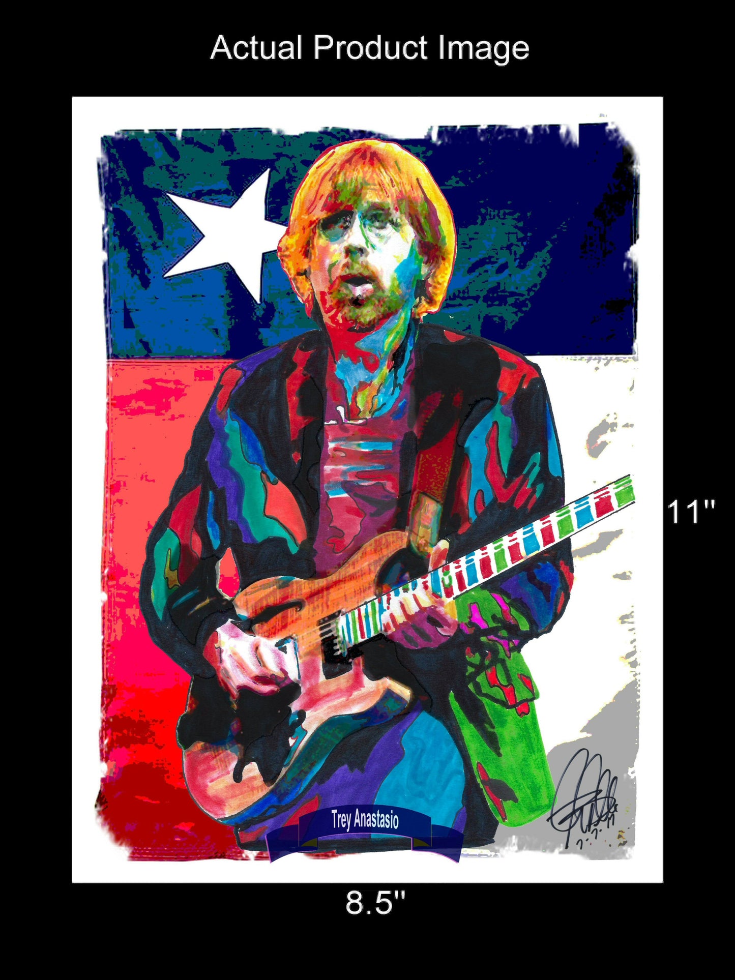 Trey Anastasio Phish Singer Guitar Rock Music Poster Print Wall Art 8.5x11