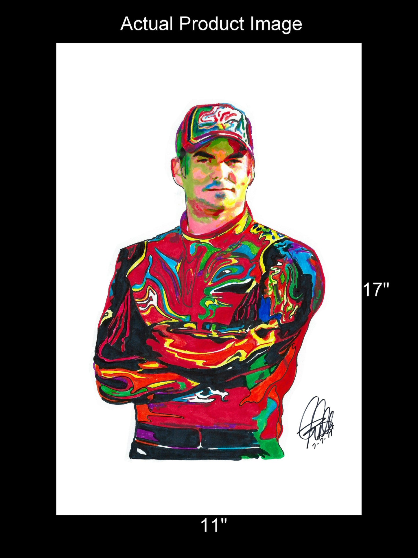 Jeff Gordon Nascar Stock Car Racing Driver Poster Print Wall Art 11x17