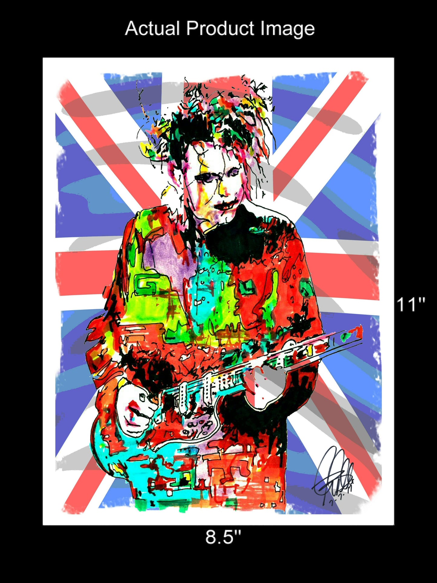 Robert Smith The Cure Goth Rock Music Poster Print Wall Art 8.5x11