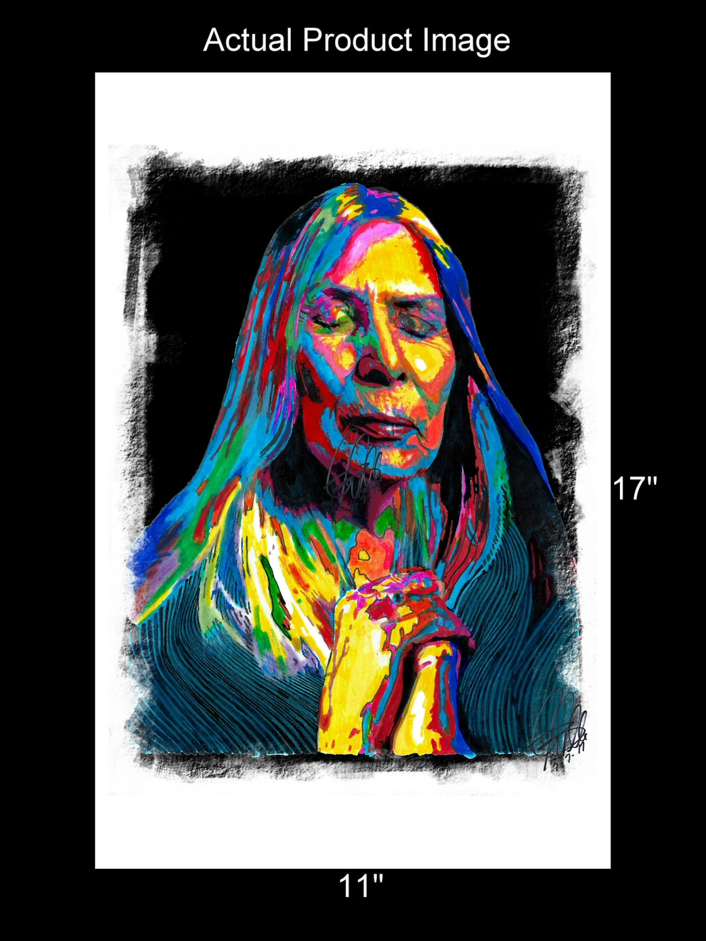 Joni Mitchell Singer Jazz Folk Rock Pop Music Poster Print Wall Art 11x17