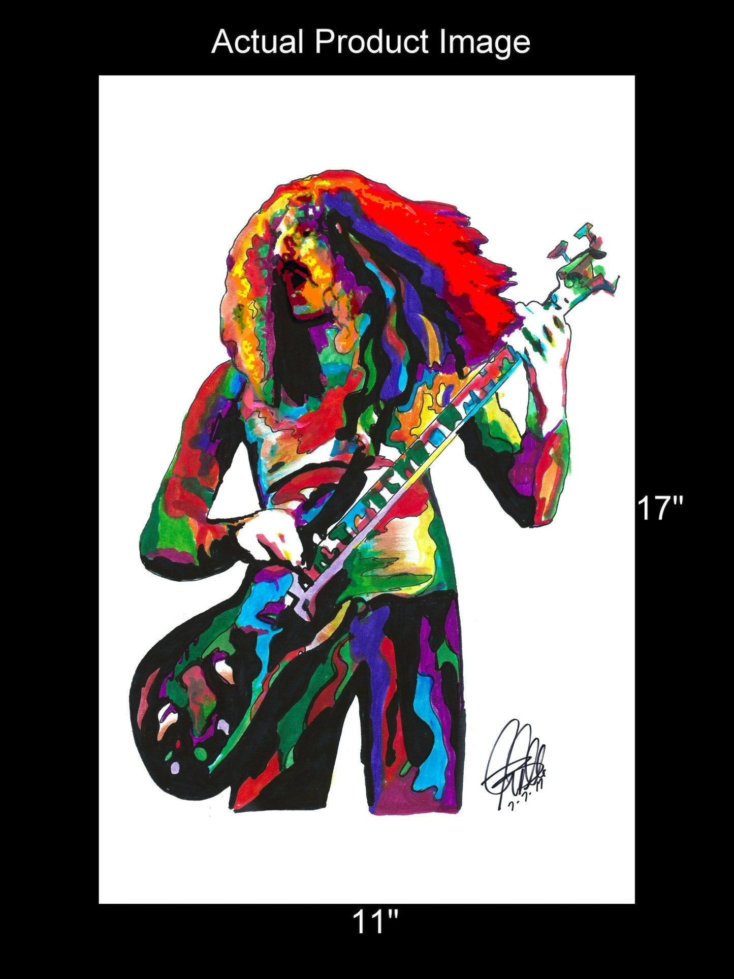 Geezer Butler Black Sabbath Bass Heavy Metal Music Print Poster Wall Art 11x17