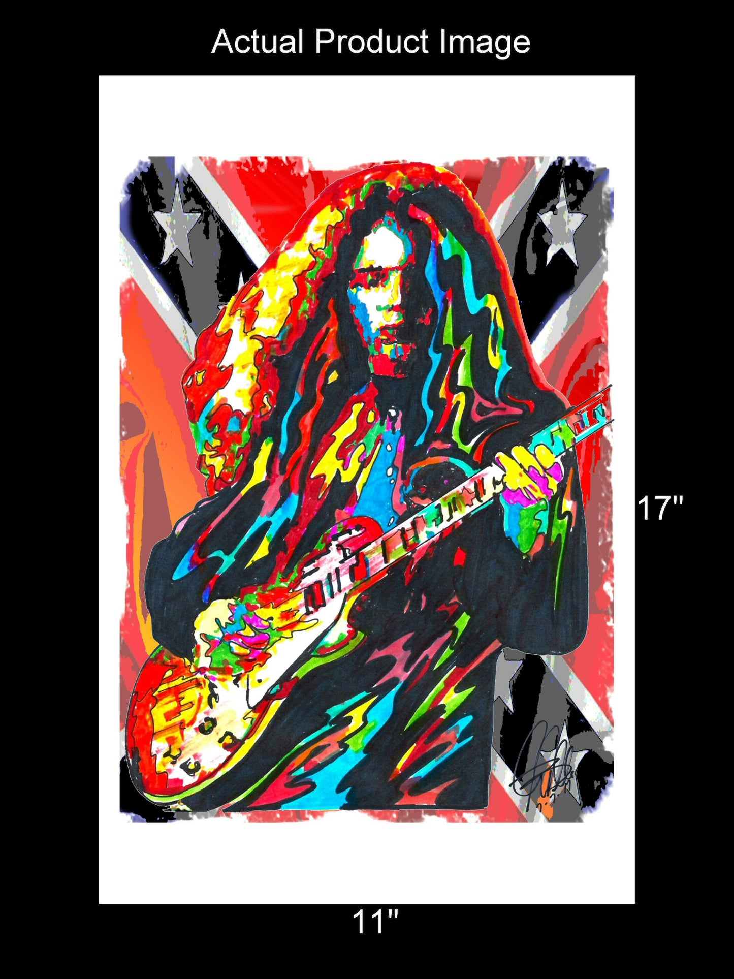 Gary Rossington Lynyrd Skynyrd Guitar Rock Music Poster Print Wall Art 11x17