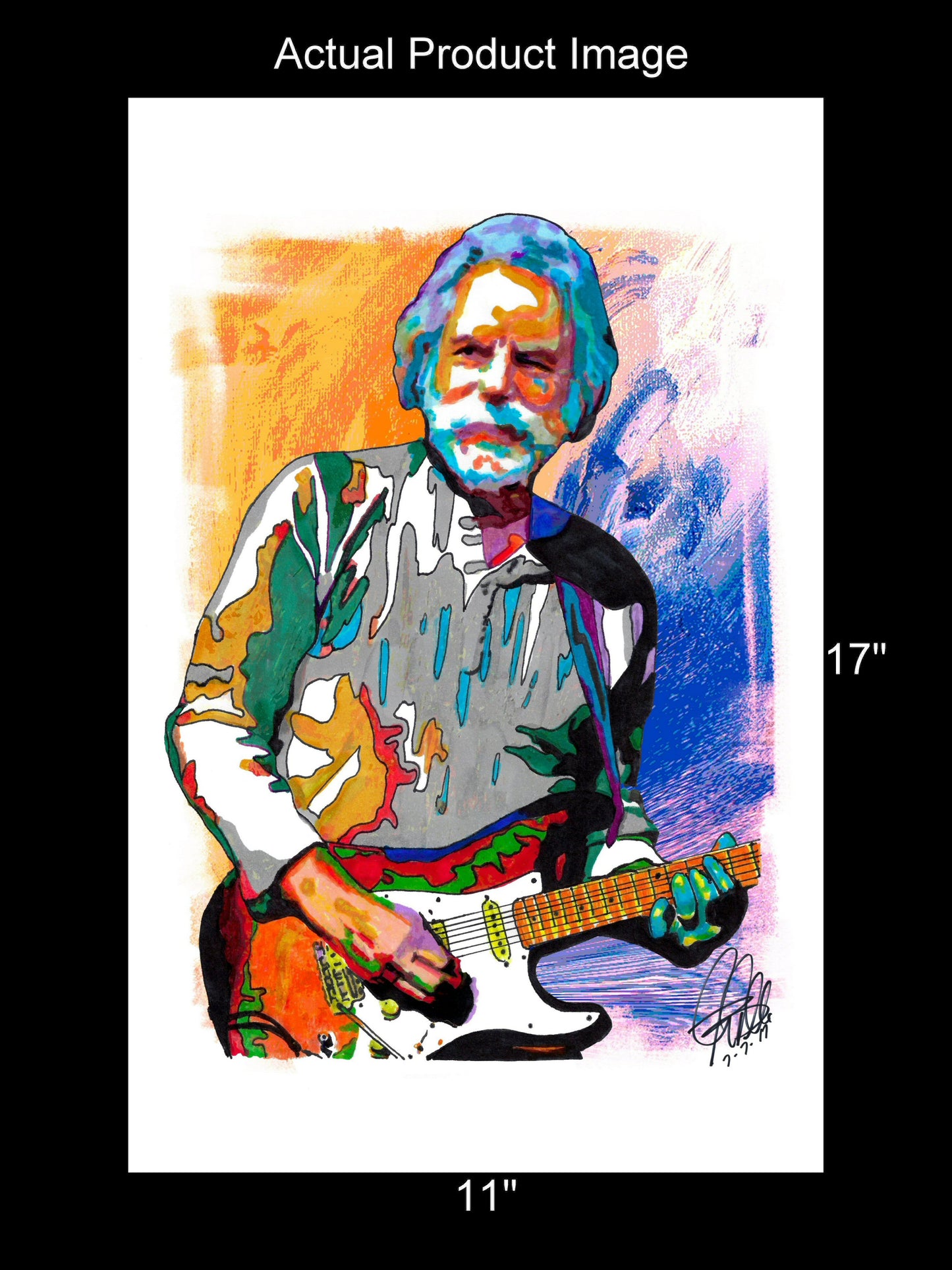 Bob Weir Grateful Dead Guitar Rock Music Poster Print Wall Art 11x17