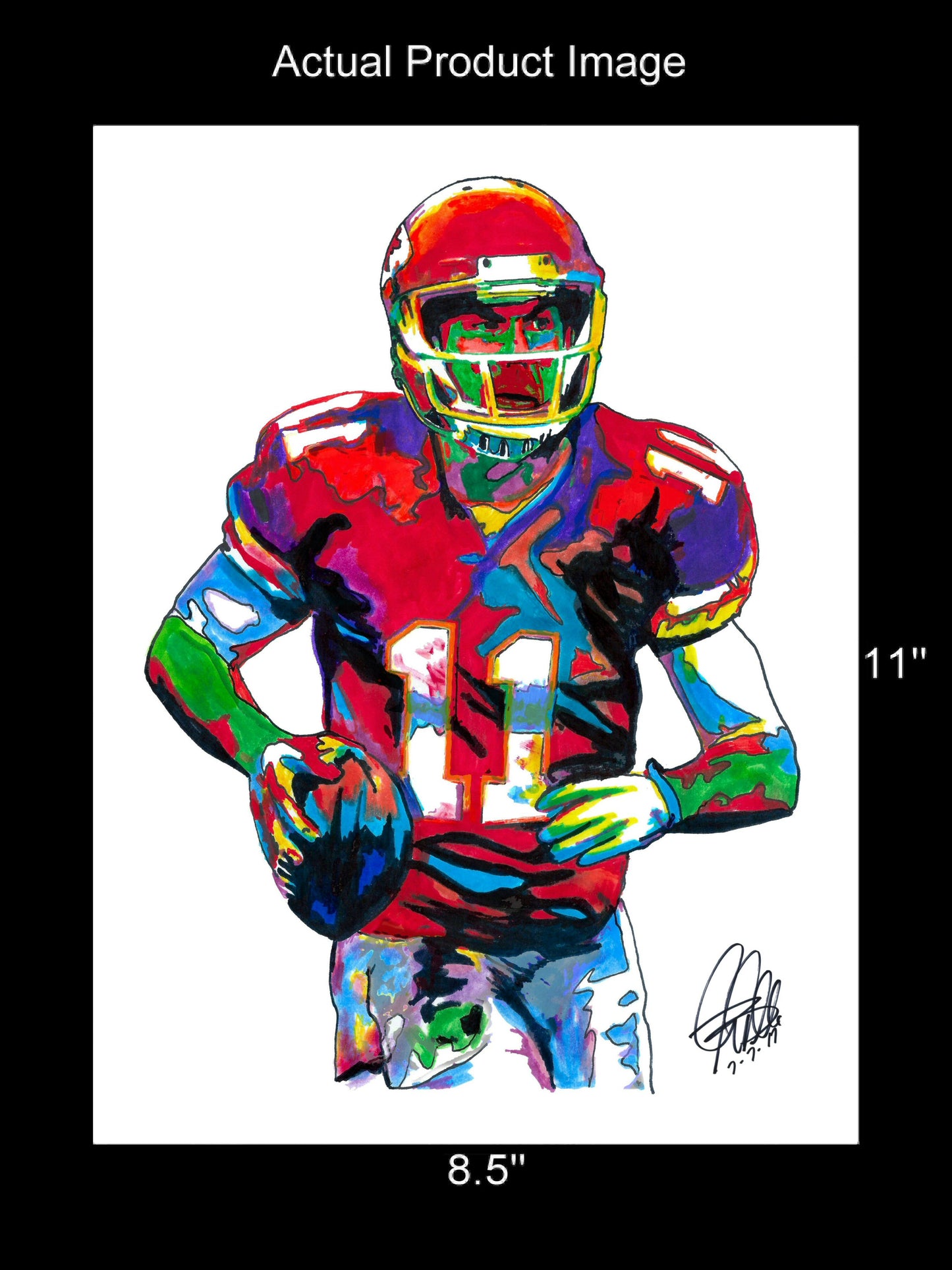 Alex Smith Kansas City Chiefs QB Football Sports Poster Print Wall Art 8.5x11