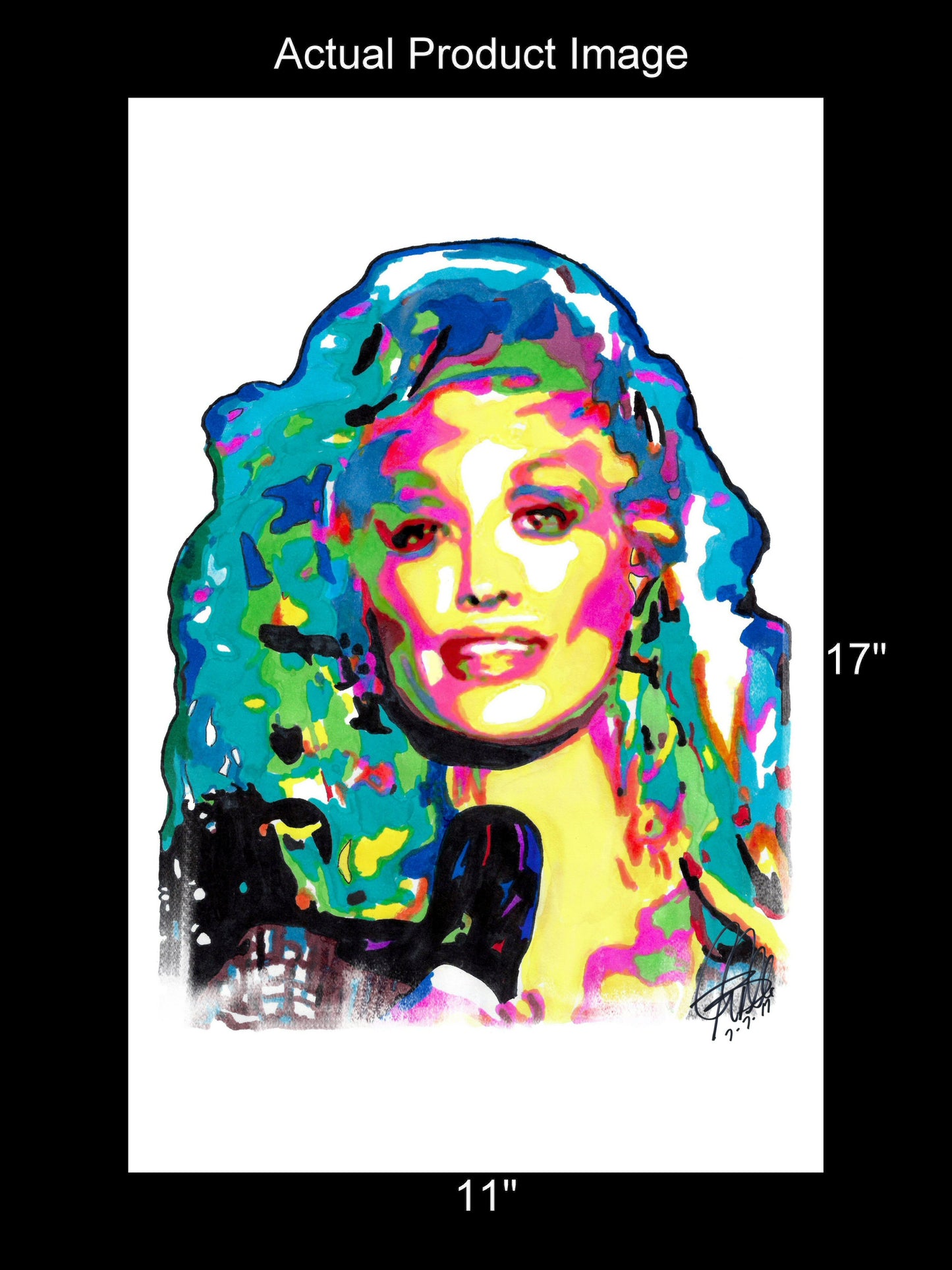 Dolly Parton Singer Country Music Poster Print Wall Art 11x17