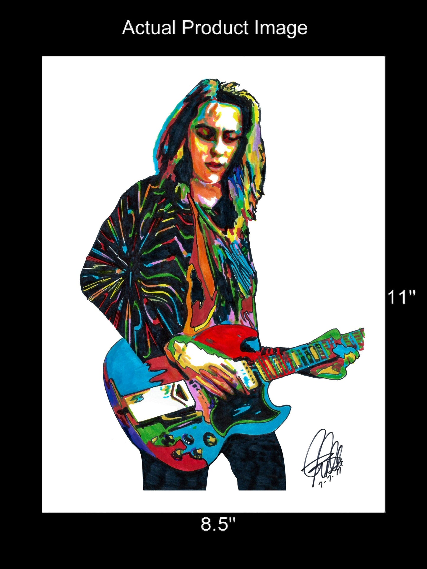 Jake Kiszka Greta Van Fleet Guitar Rock Music Poster Print Wall Art 8.5x11