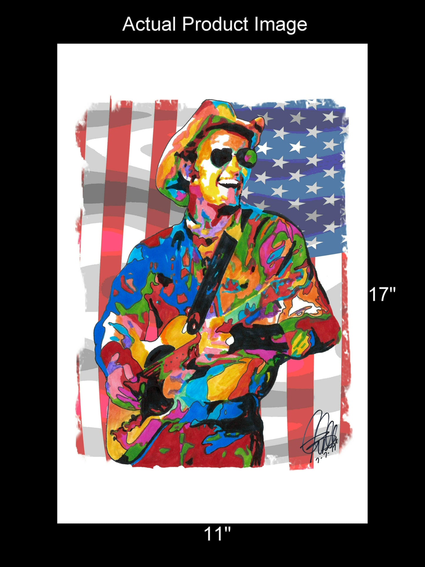 Jerry Reed Guitar Country Rock Music Poster Print Wall Art 11x17