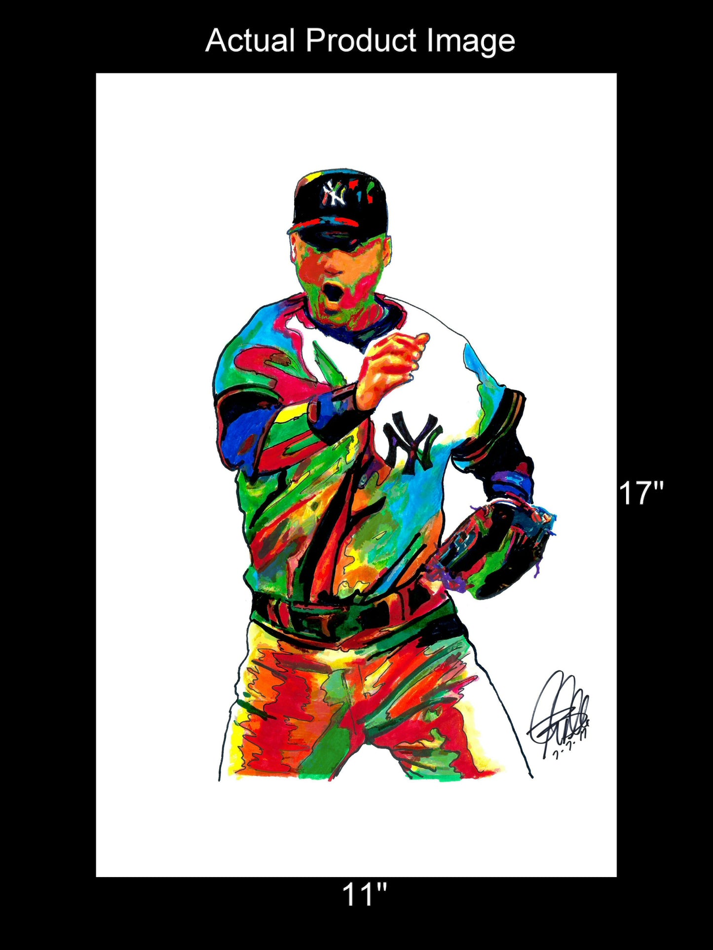 Derek Jeter New York Yankees Sports Poster Print Wall Art 11x17