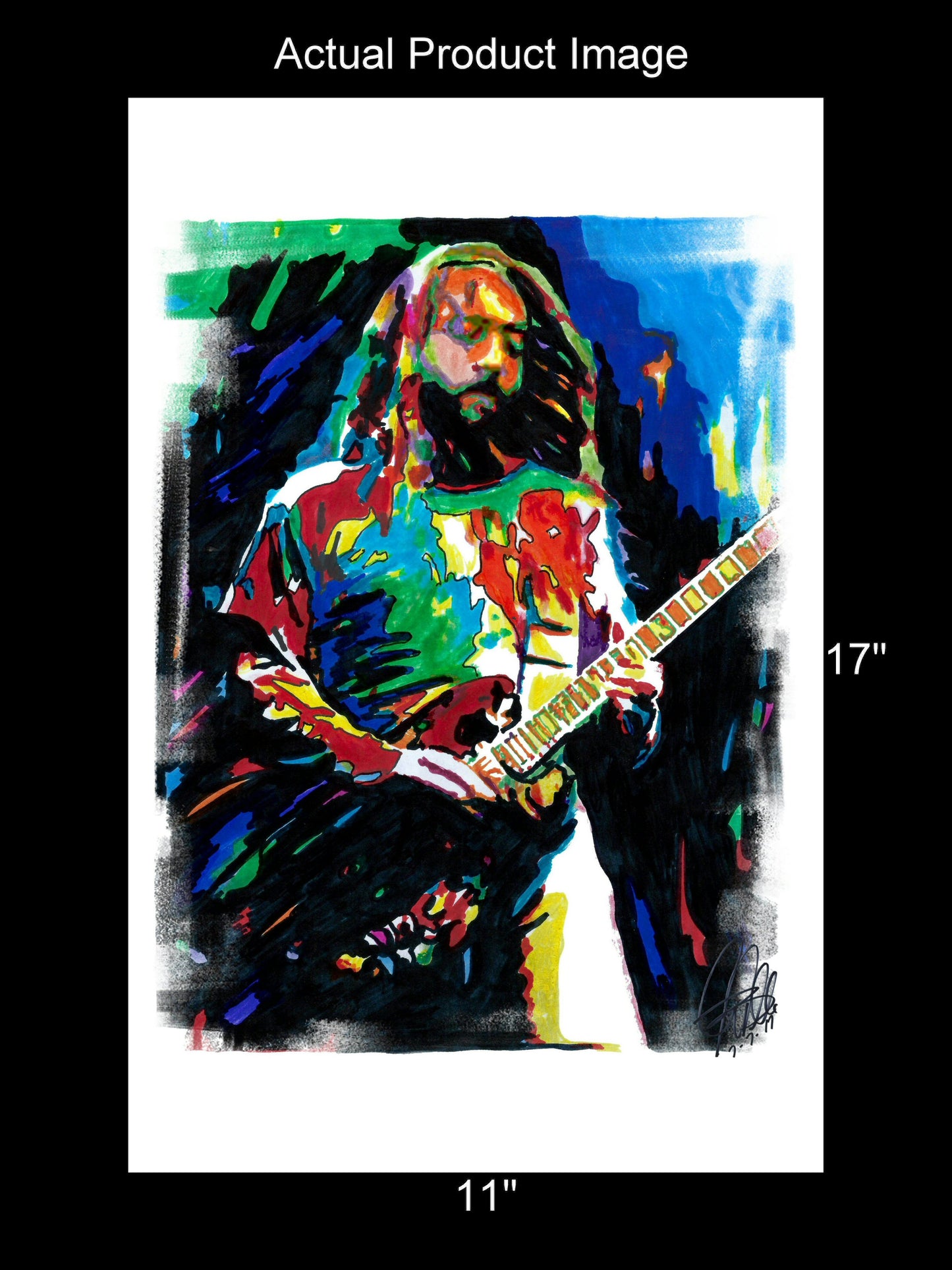 Kim Thayil Soundgarden Guitar Heavy Metal Music Poster Print Wall Art 11x17