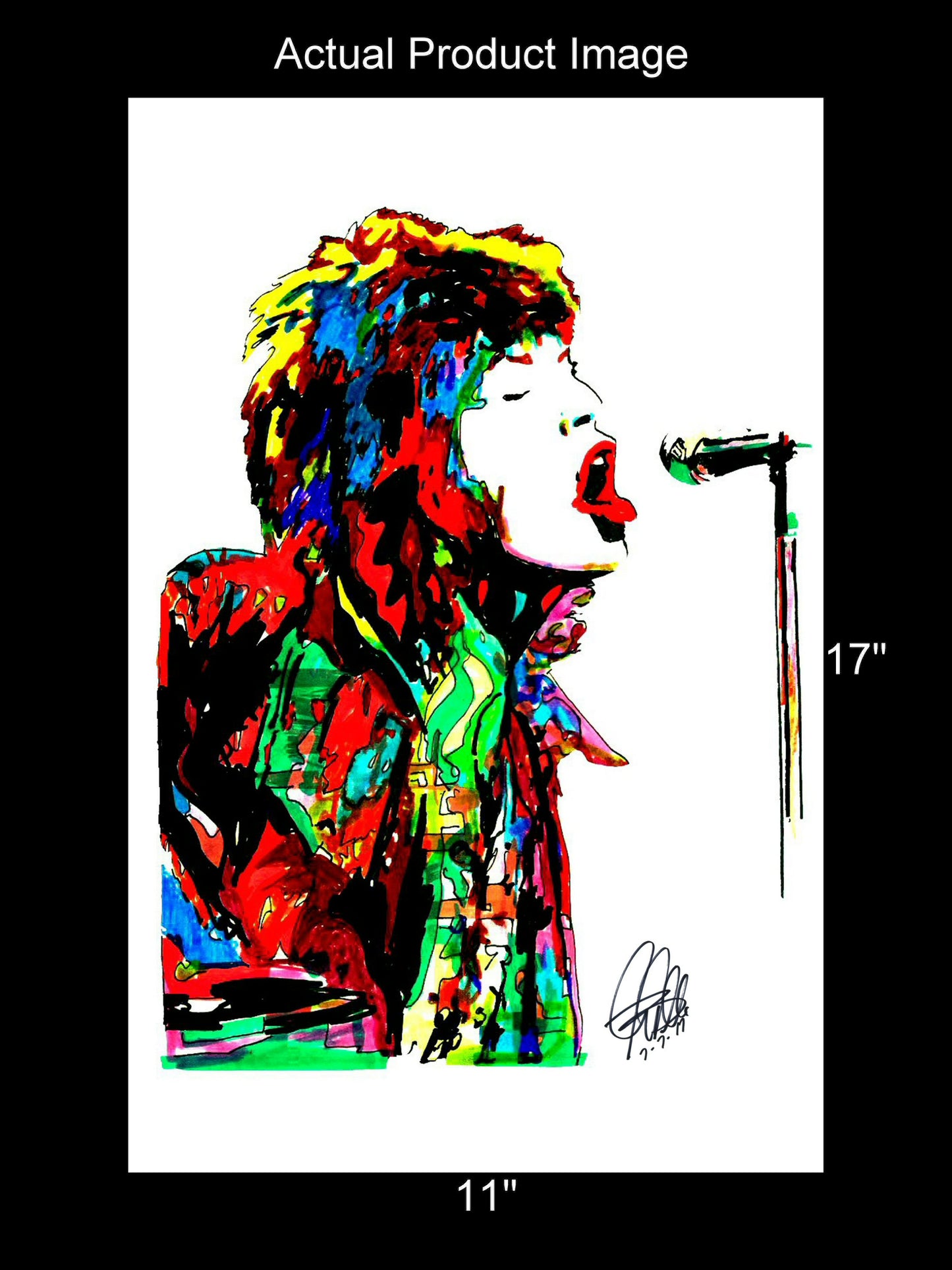 Mick Jagger Singer Blues Rock Music Poster Print Wall Art 11x17