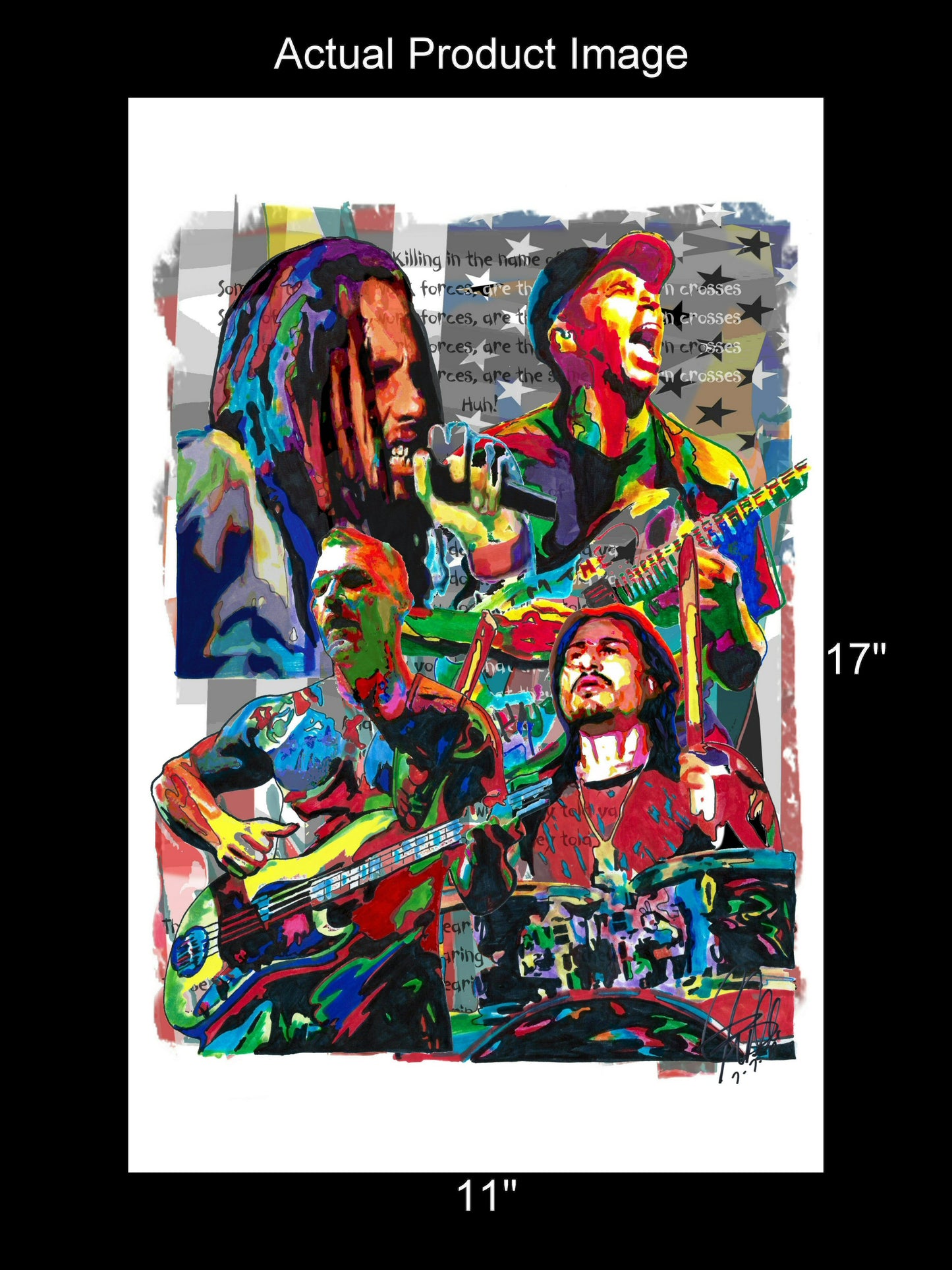 Rage Against the Machine RATM Metal Rock Music Poster Print Wall Art 11x17